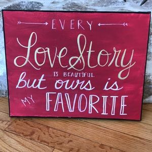 Hand painted canvas art.